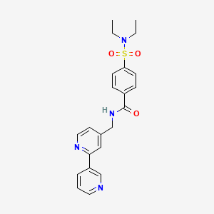molecular formula C22H24N4O3S B2450108 N-([2,3'-bipyridin]-4-ylmethyl)-4-(N,N-diethylsulfamoyl)benzamide CAS No. 2034562-11-1