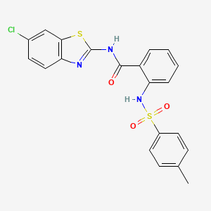 N-(6-chloro-1,3-benzothiazol-2-yl)-2-[(4-methylphenyl)sulfonylamino]benzamide