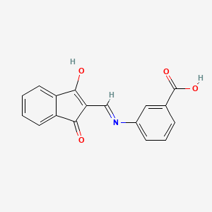3-(((1,3-Dioxoindan-2-ylidene)methyl)amino)benzoic acid