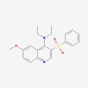 3-(benzenesulfonyl)-N,N-diethyl-6-methoxyquinolin-4-amine