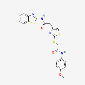 N-(4-methoxyphenyl)-2-((4-(2-((4-methylbenzo[d]thiazol-2-yl)amino)-2-oxoethyl)thiazol-2-yl)thio)acetamide
