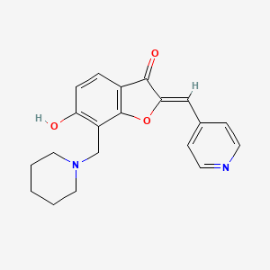 (Z)-6-hydroxy-7-(piperidin-1-ylmethyl)-2-(pyridin-4-ylmethylene)benzofuran-3(2H)-one