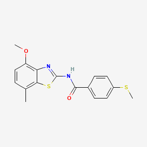 N-(4-methoxy-7-methylbenzo[d]thiazol-2-yl)-4-(methylthio)benzamide