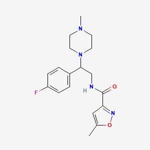 N-(2-(4-fluorophenyl)-2-(4-methylpiperazin-1-yl)ethyl)-5-methylisoxazole-3-carboxamide