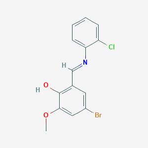 4-Bromo-2-{[(2-chlorophenyl)imino]methyl}-6-methoxybenzenol