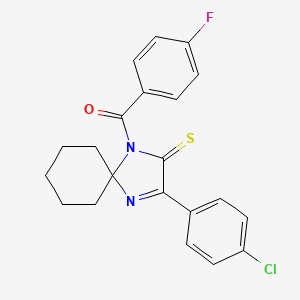 3-(4-Chlorophenyl)-1-(4-fluorobenzoyl)-1,4-diazaspiro[4.5]dec-3-ene-2-thione