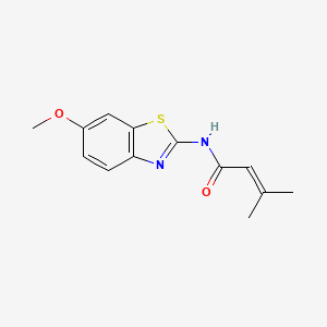 N-(6-methoxy-1,3-benzothiazol-2-yl)-3-methylbut-2-enamide