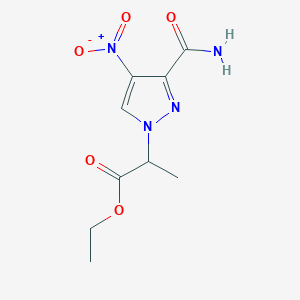 Ethyl 2-[3-(aminocarbonyl)-4-nitro-1H-pyrazol-1-yl]propanoate