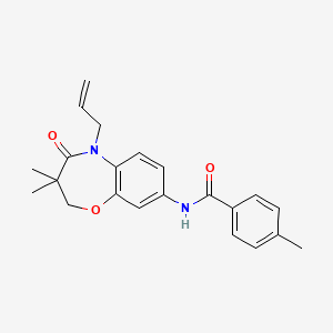 N-(5-allyl-3,3-dimethyl-4-oxo-2,3,4,5-tetrahydrobenzo[b][1,4]oxazepin-8-yl)-4-methylbenzamide