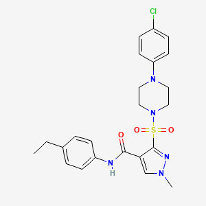 2-[6-(4-ethylphenyl)-2-(methylthio)-5,7-dioxo-6,7-dihydro[1,3]thiazolo[4,5-d]pyrimidin-4(5H)-yl]-N-(2-methoxyphenyl)acetamide