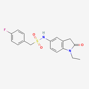 N-(1-ethyl-2-oxoindolin-5-yl)-1-(4-fluorophenyl)methanesulfonamide