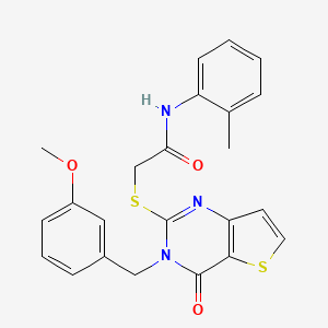 2-{[3-(3-methoxybenzyl)-4-oxo-3,4-dihydrothieno[3,2-d]pyrimidin-2-yl]sulfanyl}-N-(2-methylphenyl)acetamide