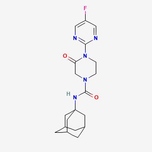 N-(1-Adamantyl)-4-(5-fluoropyrimidin-2-yl)-3-oxopiperazine-1-carboxamide