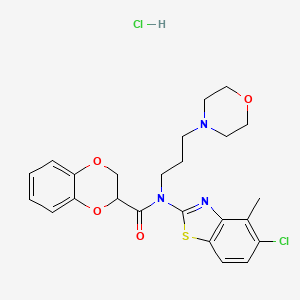 N-(5-chloro-4-methylbenzo[d]thiazol-2-yl)-N-(3-morpholinopropyl)-2,3-dihydrobenzo[b][1,4]dioxine-2-carboxamide hydrochloride