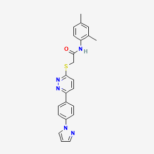 N-(2,4-dimethylphenyl)-2-[6-(4-pyrazol-1-ylphenyl)pyridazin-3-yl]sulfanylacetamide