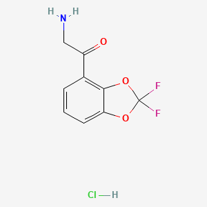 2-Amino-1-(2,2-difluoro-1,3-dioxaindan-4-yl)ethan-1-one hydrochloride