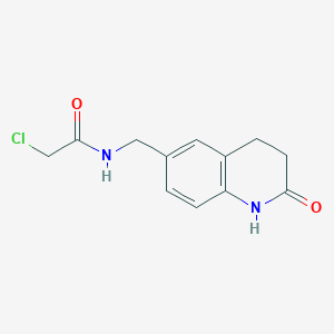 B2450220 2-chloro-N-[(2-oxo-1,2,3,4-tetrahydroquinolin-6-yl)methyl]acetamide CAS No. 924829-85-6