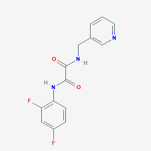 molecular formula C14H11F2N3O2 B2450221 N-(2,4-difluorophenyl)-N'-[(pyridin-3-yl)methyl]ethanediamide CAS No. 838903-76-7