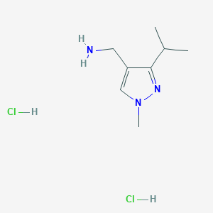 (1-Methyl-3-propan-2-ylpyrazol-4-yl)methanamine;dihydrochloride
