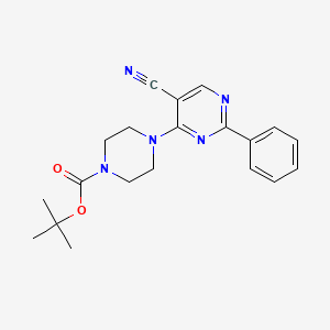4-(5-Cyano-2-phenyl-pyrimidin-4-yl)-piperazine-1-carboxylic acid tert-butyl ester