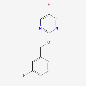molecular formula C11H8F2N2O B2450234 5-Fluoro-2-[(3-fluorophenyl)methoxy]pyrimidine CAS No. 2199675-82-4