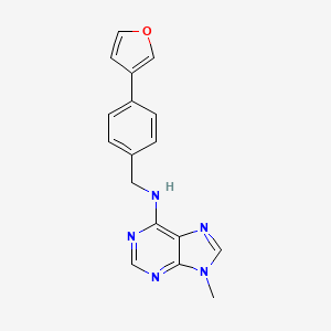 molecular formula C17H15N5O B2450239 N-{[4-(furan-3-yl)phenyl]methyl}-9-methyl-9H-purin-6-amine CAS No. 2380040-09-3