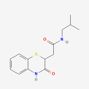 N-(2-methylpropyl)-2-(3-oxo-4H-1,4-benzothiazin-2-yl)acetamide