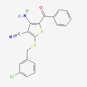 4-Amino-5-benzoyl-2-[(3-chlorobenzyl)sulfanyl]-3-thiophenecarbonitrile