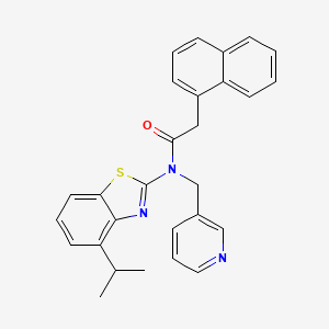molecular formula C28H25N3OS B2450242 N-(4-isopropylbenzo[d]thiazol-2-yl)-2-(naphthalen-1-yl)-N-(pyridin-3-ylmethyl)acetamide CAS No. 955599-62-9