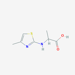 molecular formula C7H10N2O2S B2450248 2-[(4-Methyl-1,3-thiazol-2-yl)amino]propanoic acid CAS No. 1485749-64-1