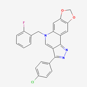 3-(4-chlorophenyl)-5-(2-fluorobenzyl)-5H-[1,3]dioxolo[4,5-g]pyrazolo[4,3-c]quinoline