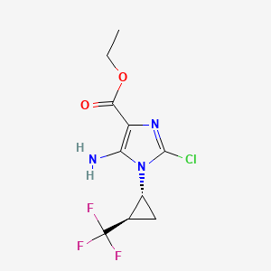 Ethyl 5-amino-2-chloro-1-[(1R,2R)-2-(trifluoromethyl)cyclopropyl]imidazole-4-carboxylate