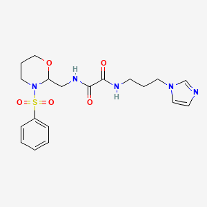 N1-(3-(1H-imidazol-1-yl)propyl)-N2-((3-(phenylsulfonyl)-1,3-oxazinan-2-yl)methyl)oxalamide