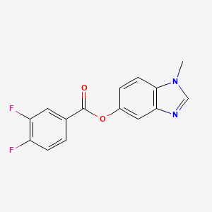 molecular formula C15H10F2N2O2 B2450265 1-methyl-1H-benzo[d]imidazol-5-yl 3,4-difluorobenzoate CAS No. 1351586-56-5