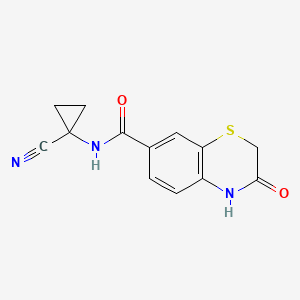 molecular formula C13H11N3O2S B2450274 n-(1-Cyanocyclopropyl)-3-oxo-3,4-dihydro-2h-1,4-benzothiazine-7-carboxamide CAS No. 2418726-53-9