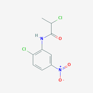 molecular formula C9H8Cl2N2O3 B2450309 2-氯-N-(2-氯-5-硝基苯基)丙酰胺 CAS No. 565172-41-0