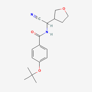 B2450310 4-(tert-butoxy)-N-[cyano(oxolan-3-yl)methyl]benzamide CAS No. 1444863-90-4