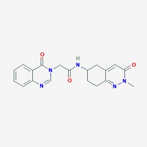 molecular formula C19H19N5O3 B2450323 N-(2-methyl-3-oxo-2,3,5,6,7,8-hexahydrocinnolin-6-yl)-2-(4-oxoquinazolin-3(4H)-yl)acetamide CAS No. 2034320-01-7