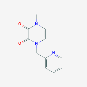 molecular formula C11H11N3O2 B2450324 1-甲基-4-(吡啶-2-基甲基)吡嗪-2,3-二酮 CAS No. 2379946-30-0