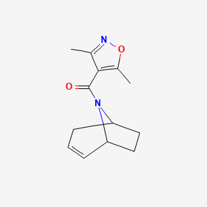 molecular formula C13H16N2O2 B2450325 (1R,5S)-8-氮杂双环[3.2.1]辛-2-烯-8-基(3,5-二甲基异噁唑-4-基)甲酮 CAS No. 1797096-59-3