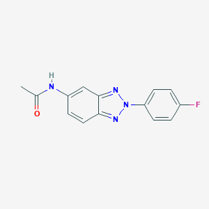 molecular formula C14H11FN4O B245037 N-[2-(4-fluorophenyl)-2H-1,2,3-benzotriazol-5-yl]acetamide 