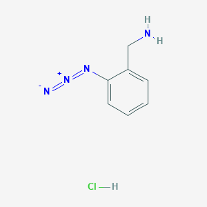 molecular formula C7H9ClN4 B2450462 (2-Azidophenyl)methanamine hydrochloride CAS No. 2230799-07-0