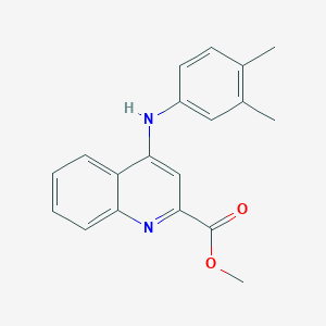 molecular formula C19H18N2O2 B2450501 Methyl 4-[(3,4-dimethylphenyl)amino]quinoline-2-carboxylate CAS No. 1207013-78-2