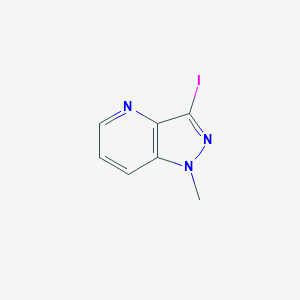 molecular formula C7H6IN3 B2450503 3-iodo-1-methyl-1H-pyrazolo[4,3-b]pyridine CAS No. 1354954-40-7