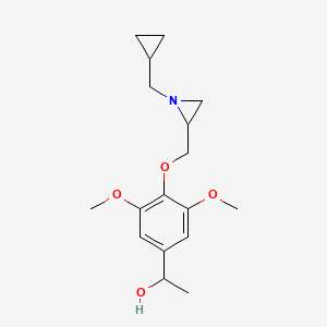 1-[4-[[1-(Cyclopropylmethyl)aziridin-2-yl]methoxy]-3,5-dimethoxyphenyl]ethanol