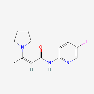 N-(5-iodo-2-pyridinyl)-3-(1-pyrrolidinyl)-2-butenamide