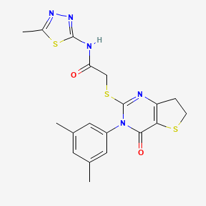 2-((3-(3,5-dimethylphenyl)-4-oxo-3,4,6,7-tetrahydrothieno[3,2-d]pyrimidin-2-yl)thio)-N-(5-methyl-1,3,4-thiadiazol-2-yl)acetamide