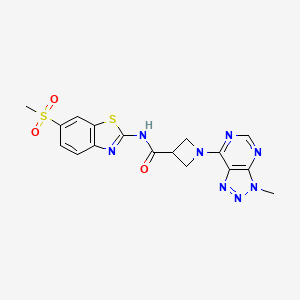 1-(3-methyl-3H-[1,2,3]triazolo[4,5-d]pyrimidin-7-yl)-N-(6-(methylsulfonyl)benzo[d]thiazol-2-yl)azetidine-3-carboxamide