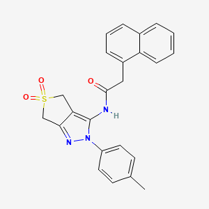 N-(5,5-dioxido-2-(p-tolyl)-4,6-dihydro-2H-thieno[3,4-c]pyrazol-3-yl)-2-(naphthalen-1-yl)acetamide