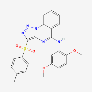 molecular formula C24H21N5O4S B2450570 N-(2,5-DIMETHOXYPHENYL)-3-(4-METHYLBENZENESULFONYL)-[1,2,3]TRIAZOLO[1,5-A]QUINAZOLIN-5-AMINE CAS No. 899348-53-9